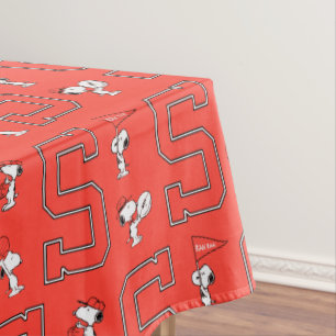 Snoopy Varsity Sports Pattern Tablecloth