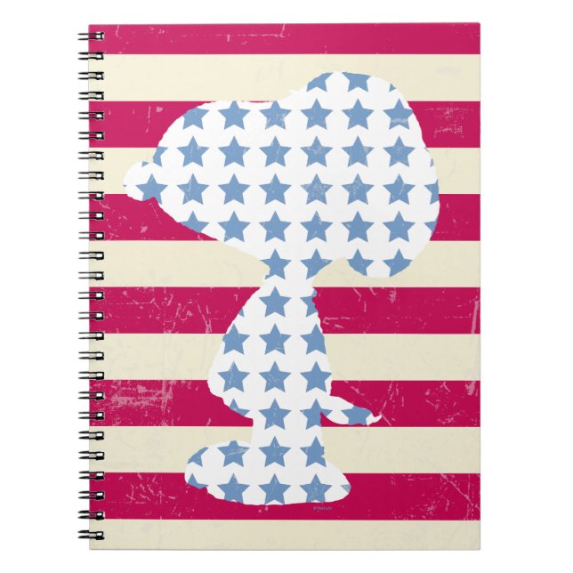 Snoopy Vintage Stars & Stripes Notebook (Front)