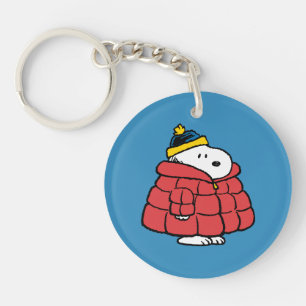 Snoopy Winter in Puffer Coat Key Ring