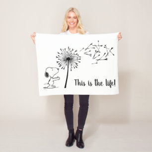Snoopy With Dandelion Fleece Blanket
