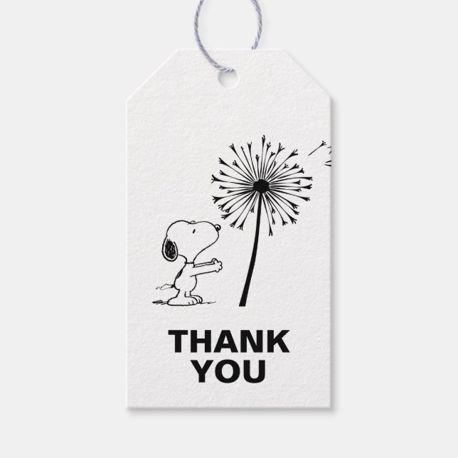 Snoopy With Dandelion Gift Tags (Front)