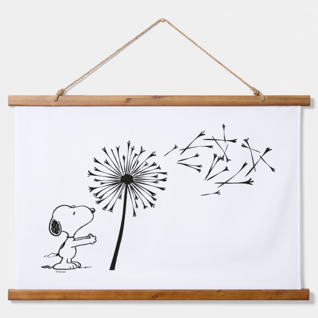 Snoopy With Dandelion Hanging Tapestry (Front)