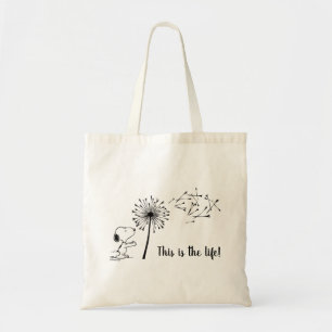 Snoopy With Dandelion Tote Bag