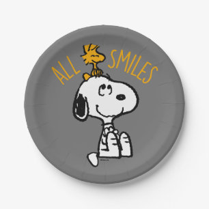 Snoopy & Woodstock - All Smiles Paper Plate