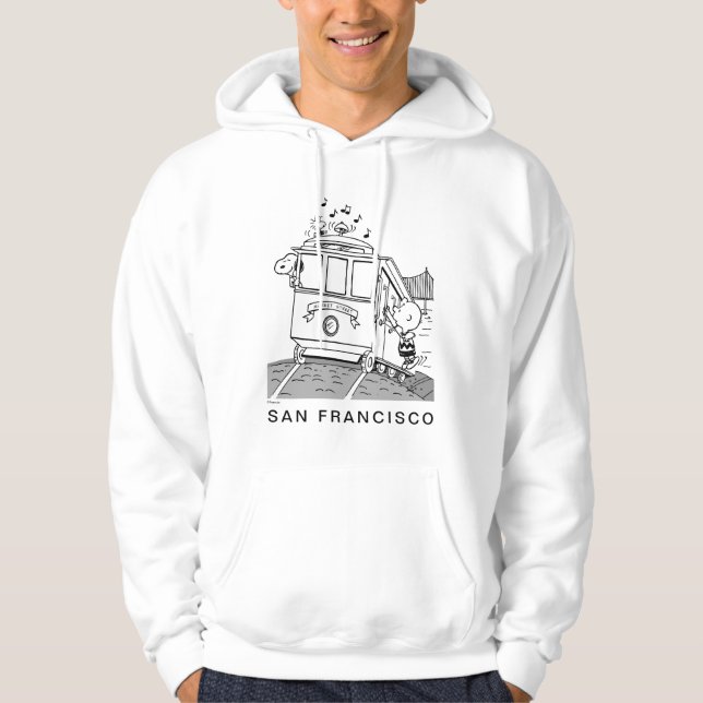 Snoopy, Woodstock, & Charlie Brown on a Trolley Hoodie (Front)