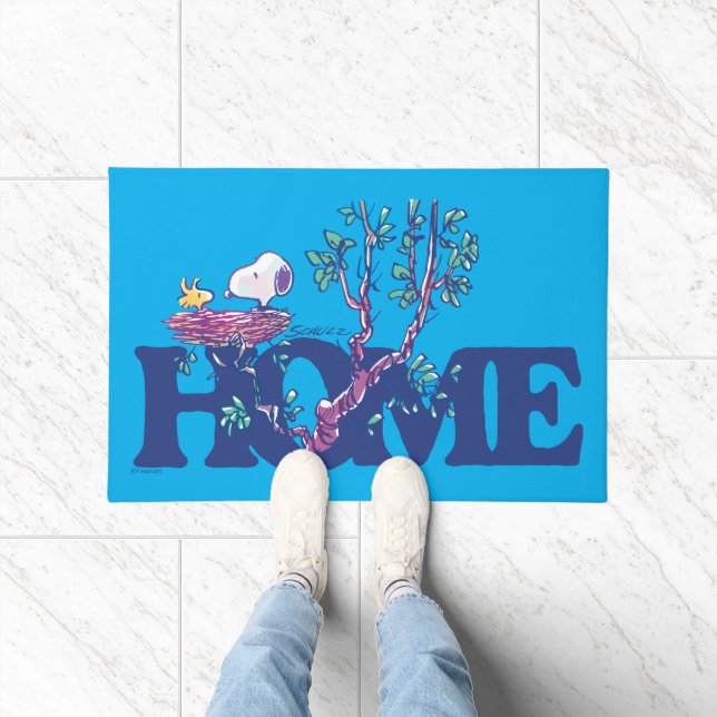 Snoopy & Woodstock Cosy Nesting Doormat (Indoor)
