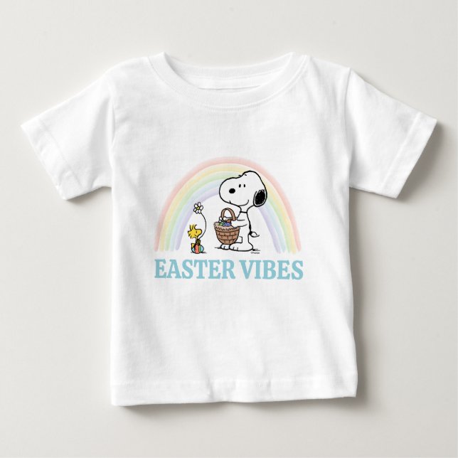 Snoopy & Woodstock - Easter Beagle Baby T-Shirt (Front)