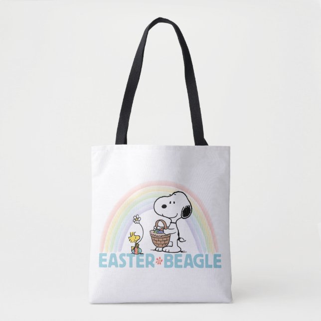 Snoopy & Woodstock - Easter Beagle Tote Bag (Front)