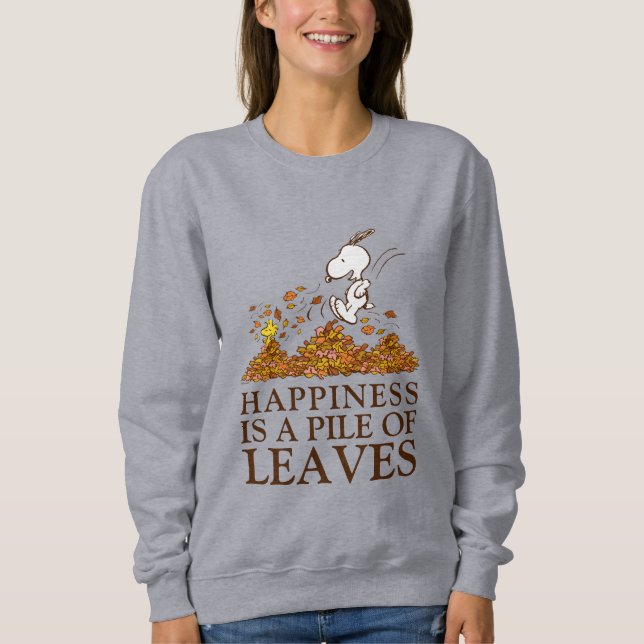 Snoopy & Woodstock Fall Leaves Sweatshirt (Front)