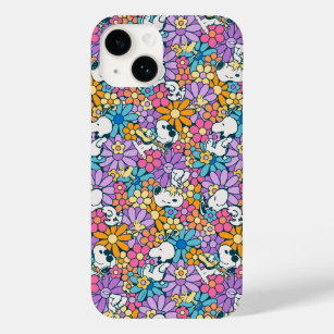 Snoopy & Woodstock Flower Pattern Case-Mate iPhone 14 Case