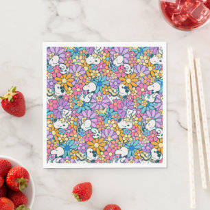 Snoopy & Woodstock Flower Pattern Napkin