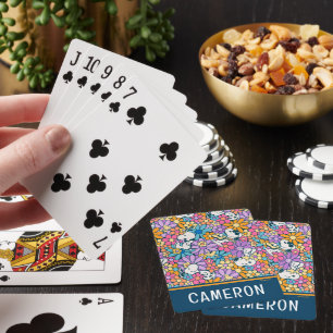 Snoopy & Woodstock Flower Pattern Playing Cards