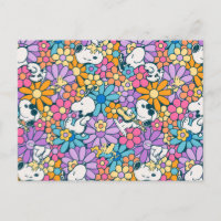 Snoopy & Woodstock Flower Pattern