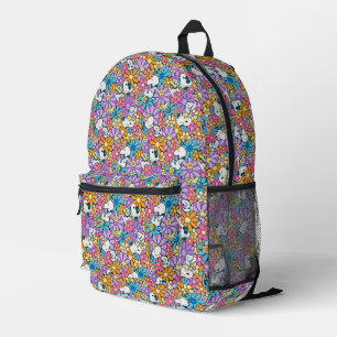Snoopy & Woodstock Flower Pattern Printed Backpack