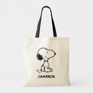 Snoopy & Woodstock Fun & Flowers   Add Name Tote Bag