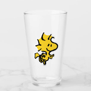 Snoopy & Woodstock Fun & Flowers Glass