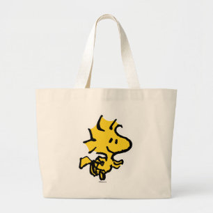 Snoopy & Woodstock Fun & Flowers Large Tote Bag