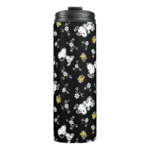 Snoopy & Woodstock Fun & Flowers Thermal Tumbler