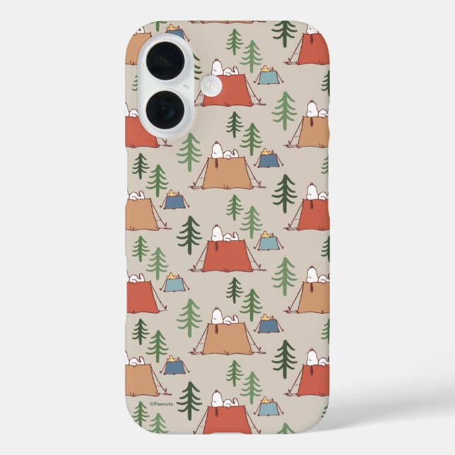 Snoopy & Woodstock Go Camping Pattern Case-Mate iPhone Case (Back)