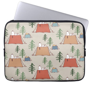 Snoopy & Woodstock Go Camping Pattern Laptop Sleeve
