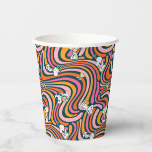 Snoopy & Woodstock Groovy Vibes Purple Pattern Paper Cups