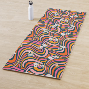 Snoopy & Woodstock Groovy Vibes Purple Pattern Yoga Mat