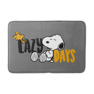 Snoopy & Woodstock   Lazy Days Bath Mat