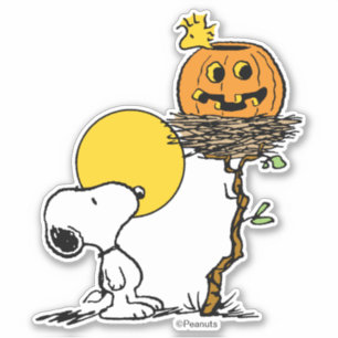 Snoopy & Woodstock Nest With Jack O' Lantern