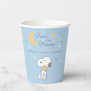 Snoopy & Woodstock Over the Moon Baby Shower Pap Paper Cups