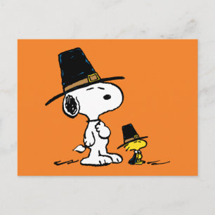 Snoopy & Woodstock Pilgrim Postcard