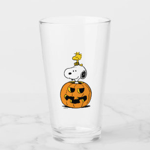 Snoopy & Woodstock Pumpkin Glass