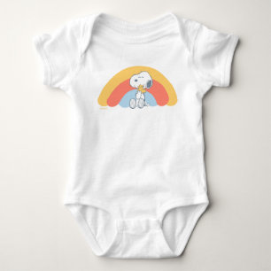 Snoopy & Woodstock Rainbow Baby Shower Baby Bodysu Baby Bodysuit