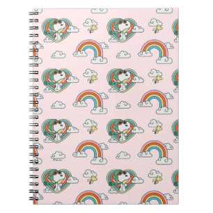 Snoopy & Woodstock Rainbow Heart Pattern Notebook