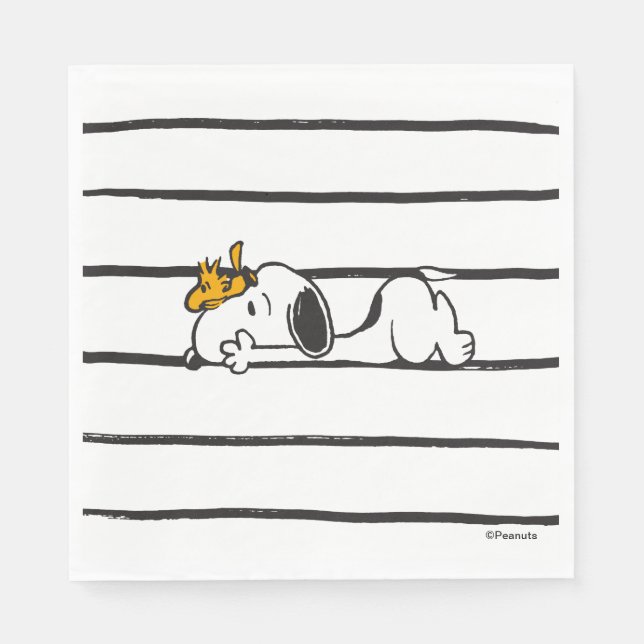 Snoopy & Woodstock | Smile Giggle Laugh Napkin (Front)