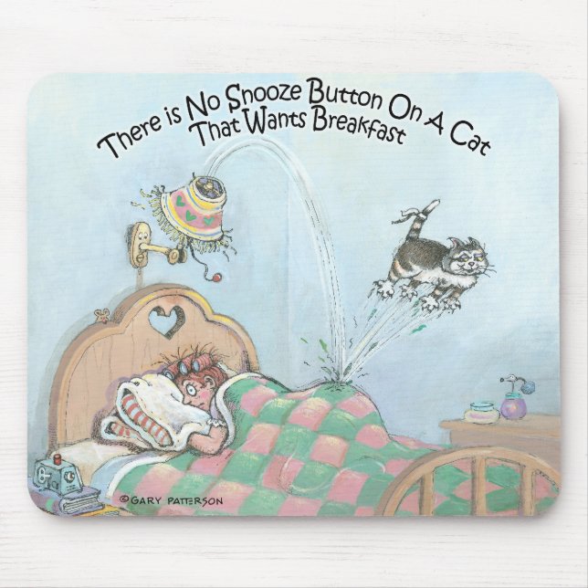 Snooze Button Mouse Pad (Front)