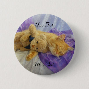 Snoozing Kitty Button