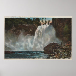 Snoqualmie Falls, WA - View of Falls at Bottom Poster