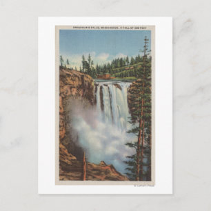 Snoqualmie Falls, WA - View of Falls at Top Postcard