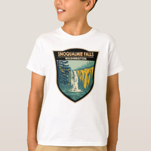 Snoqualmie Falls Washington Waterfall Vintage T-Shirt