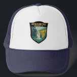 Snoqualmie Falls Washington Waterfall Vintage  Trucker Hat<br><div class="desc">Snoqualmie Falls vector art design. Located east of Seattle on the Snoqualmie River between Snoqualmie and Fall City,  Washington. It is one of Washington's most popular scenic attractions.</div>