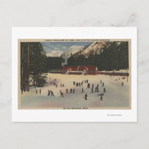 Snoqualmie Ski Area, WA - View of Ski Postcard
