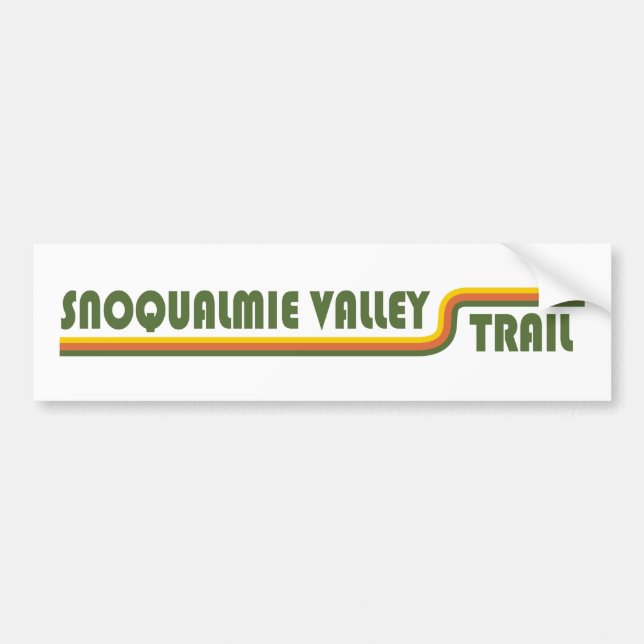 Snoqualmie Valley Trail Washington State Bumper Sticker (Front)