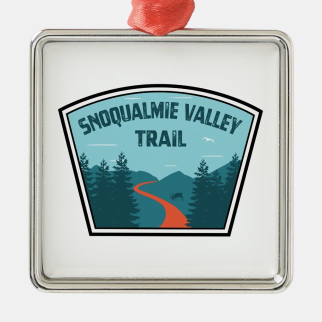 Snoqualmie Valley Trail Washington State Metal Ornament (Front)