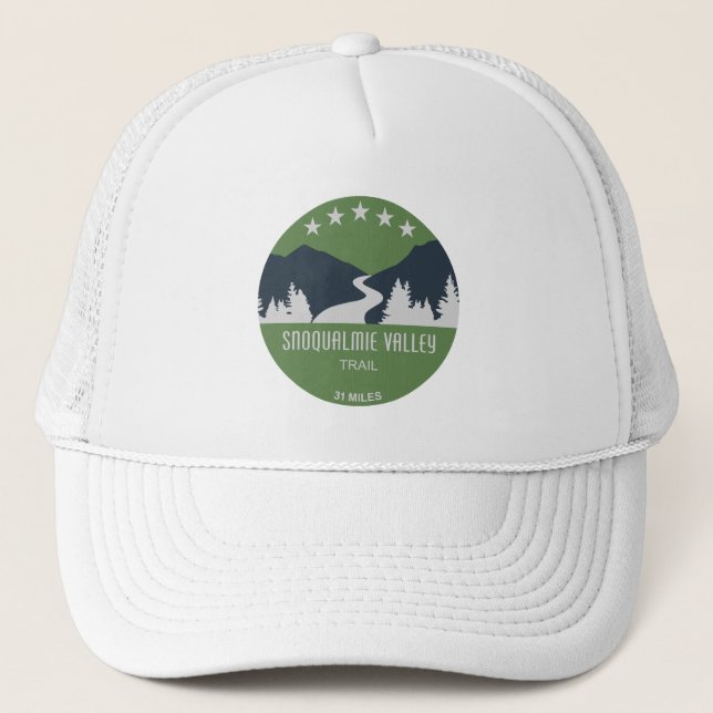 Snoqualmie Valley Trail Washington State Trucker Hat (Front)