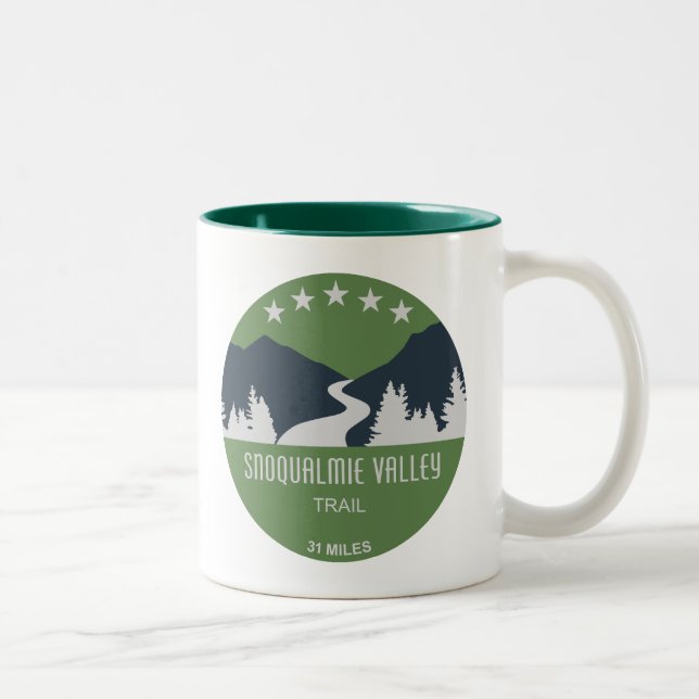Snoqualmie Valley Trail Washington State Two-Tone Coffee Mug (Right)