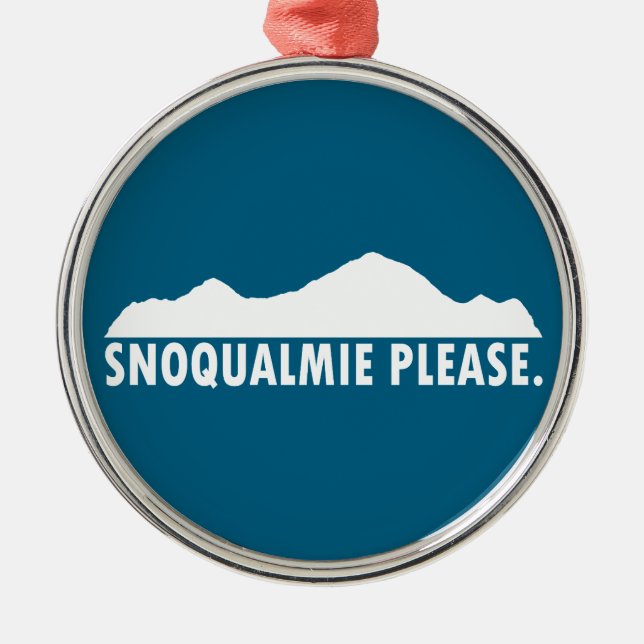 Snoqualmie Washington Please Metal Ornament (Front)