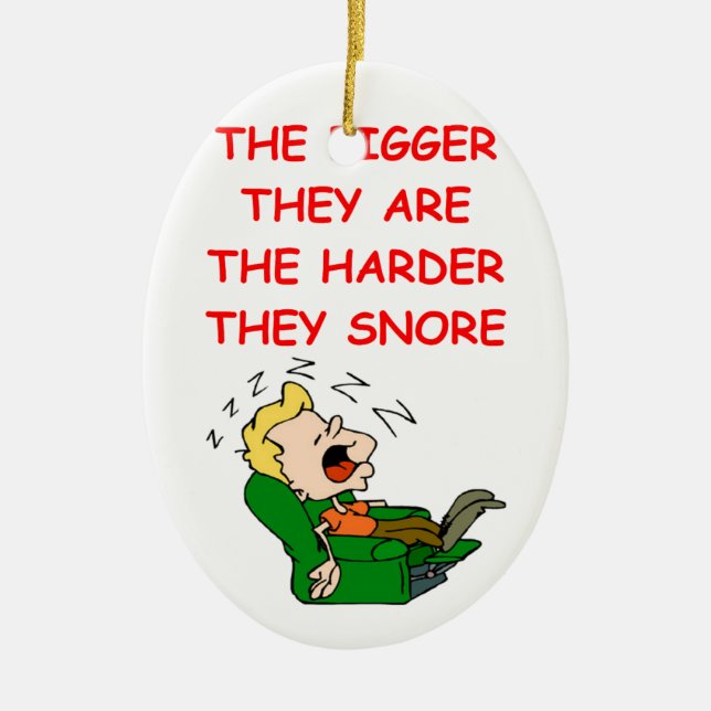 snoring ceramic tree decoration (Front)