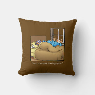  Snoring Humour Throw Pillow Gift