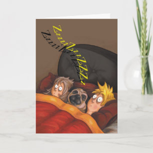 Snoring Pug - Funny Birthday Card