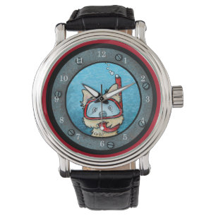 Snorkel Cairn Terrier Porthole Art Watch